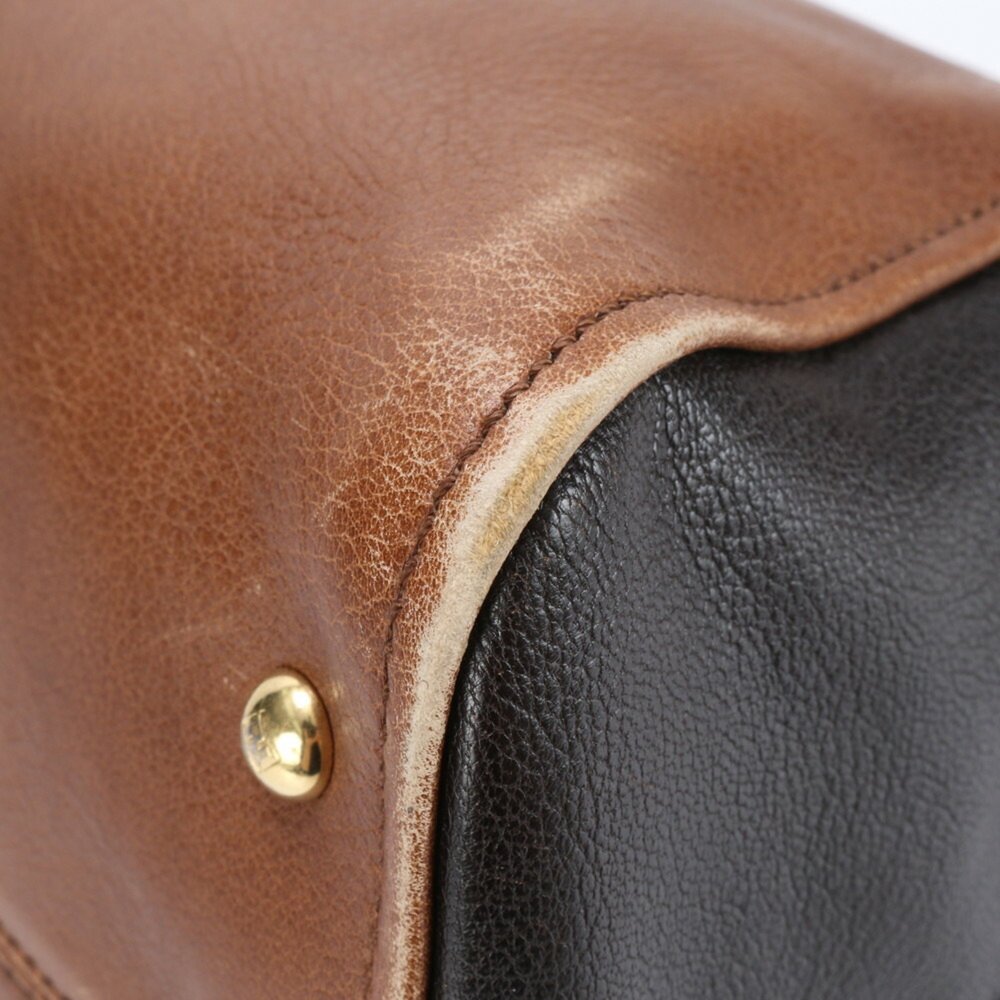 Fendi Chameleon Leather Handbag Tote Genuine Brown Women's - Picture 9 of 15